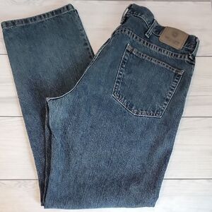 Wrangler Premium Blue Denim Straight Leg Jeans Mens Size 36" X 32"